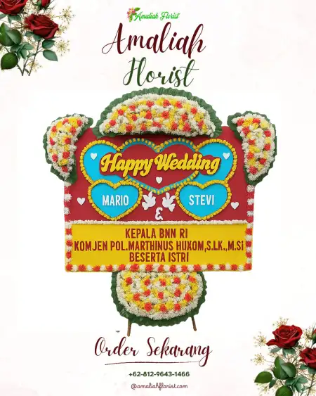 Papan Bunga Pernikahan Tegal Angus